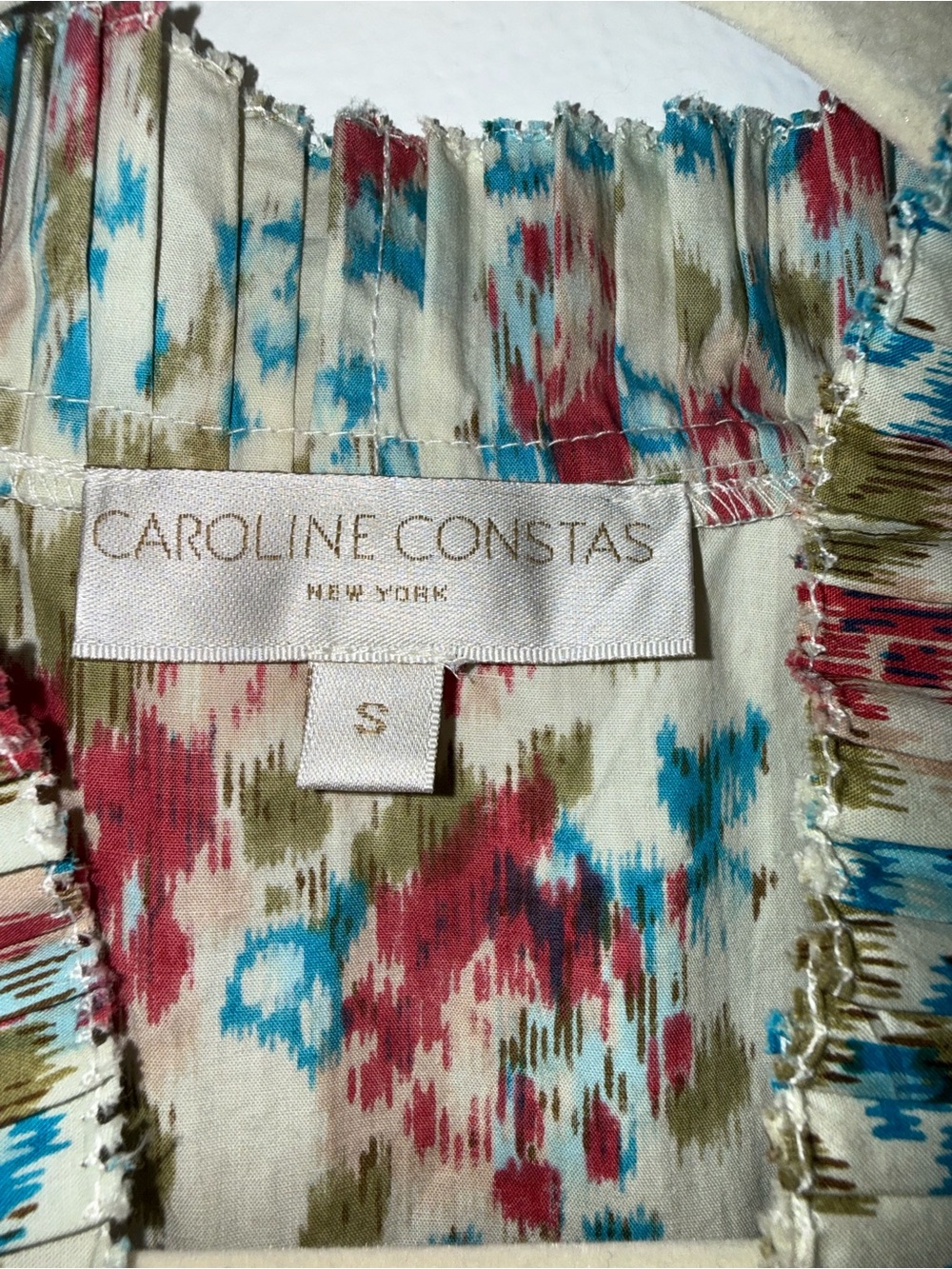 Caroline Constas White Floral Mini Dress with Multicolor Print - Picture 7 of 9